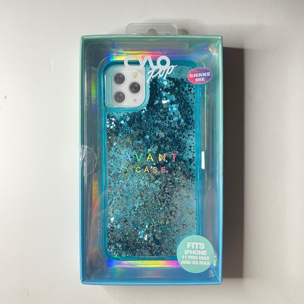 iPhone 11 Pro Max/XS Max Blue Liquid Glitter